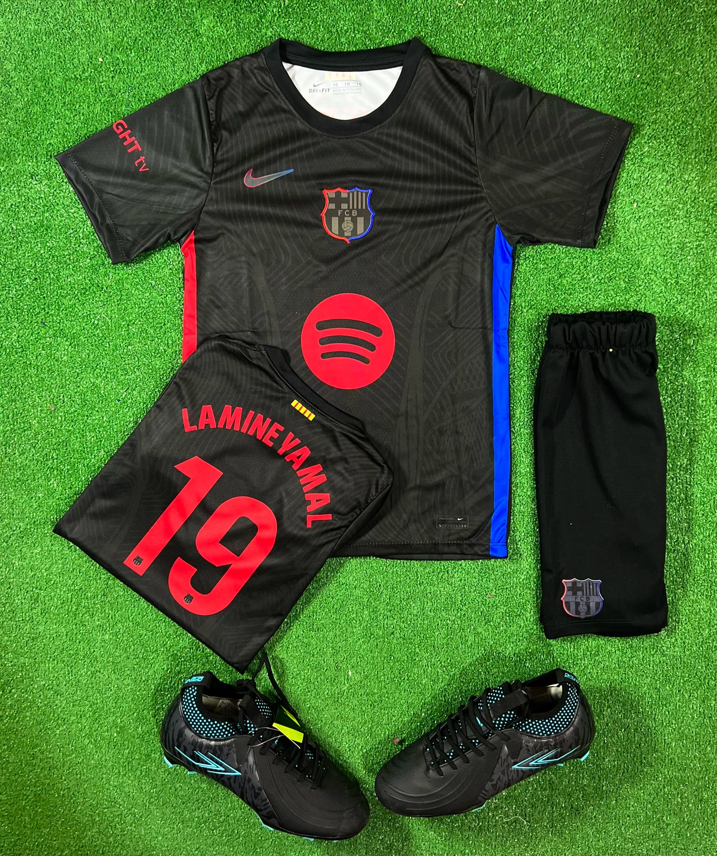 Tenue Enfant FC Barcelone Third (Noir) – Lamine Yamal – Saison 2024/2025 - Overdose Sport