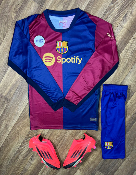Tenue FC Barcelone 2024/2025 Home – Manches Longues