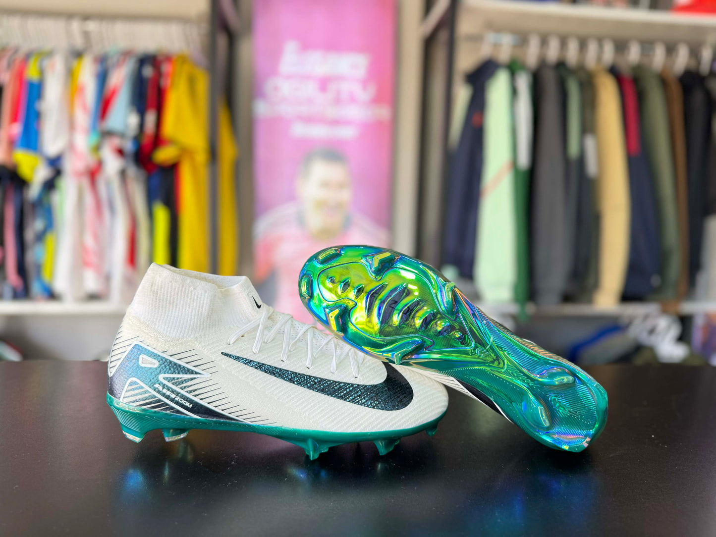 Crampon Nike Air Zoom Mercurial, Haute Cheville - Blanc