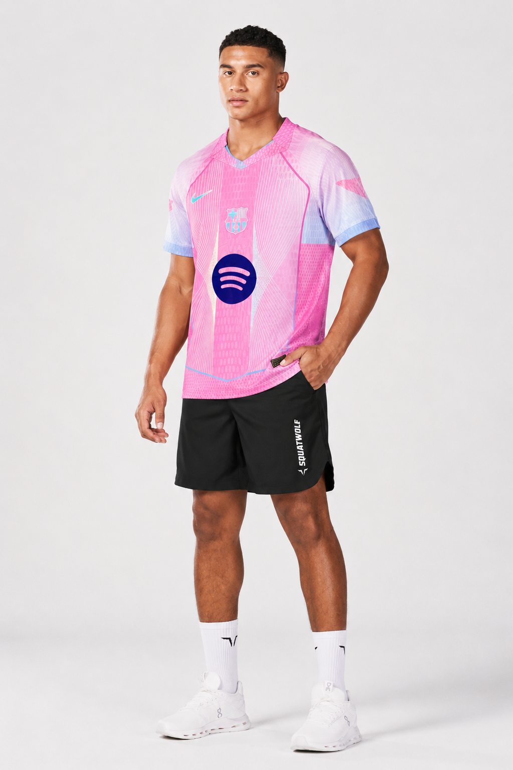 T-shirt FC Barcelone Rose et Bleu 2025/2026