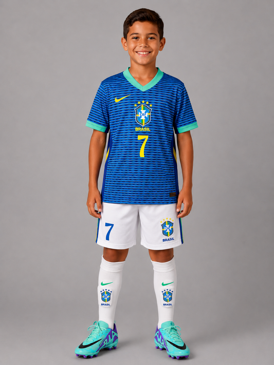 🇧🇷 Tenue Enfant Brésil 2024/2025 – Fierté Canarinho
