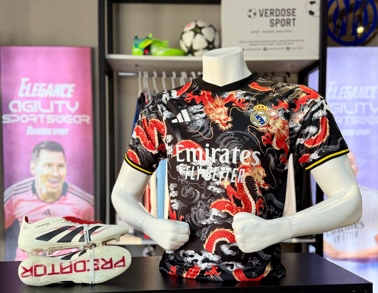 T-shirt R.Madrid 2024-2025 Dragon Noir Version Fan - Overdose Sport