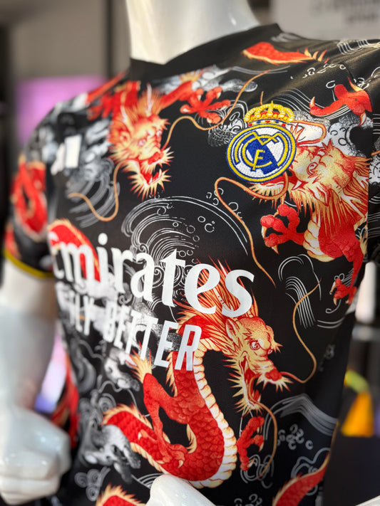 T-shirt R.Madrid 2024-2025 Dragon Noir Version Fan - Overdose Sport