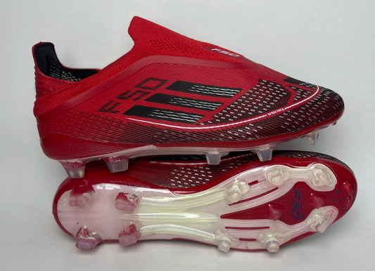 Crampons Adidas F50 Sans Lacets -Rouge