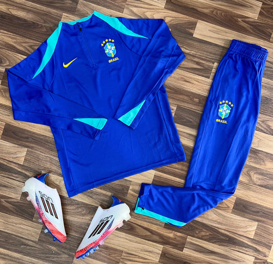 Tracksuit Brésil – Bleu & Bleu Ciel