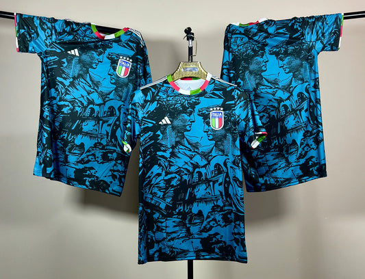T-shirt Italie 2023/2024 Bleu Édition Spéciale – Un Design Unique pour les Supporters Passionnés - Overdose Sport