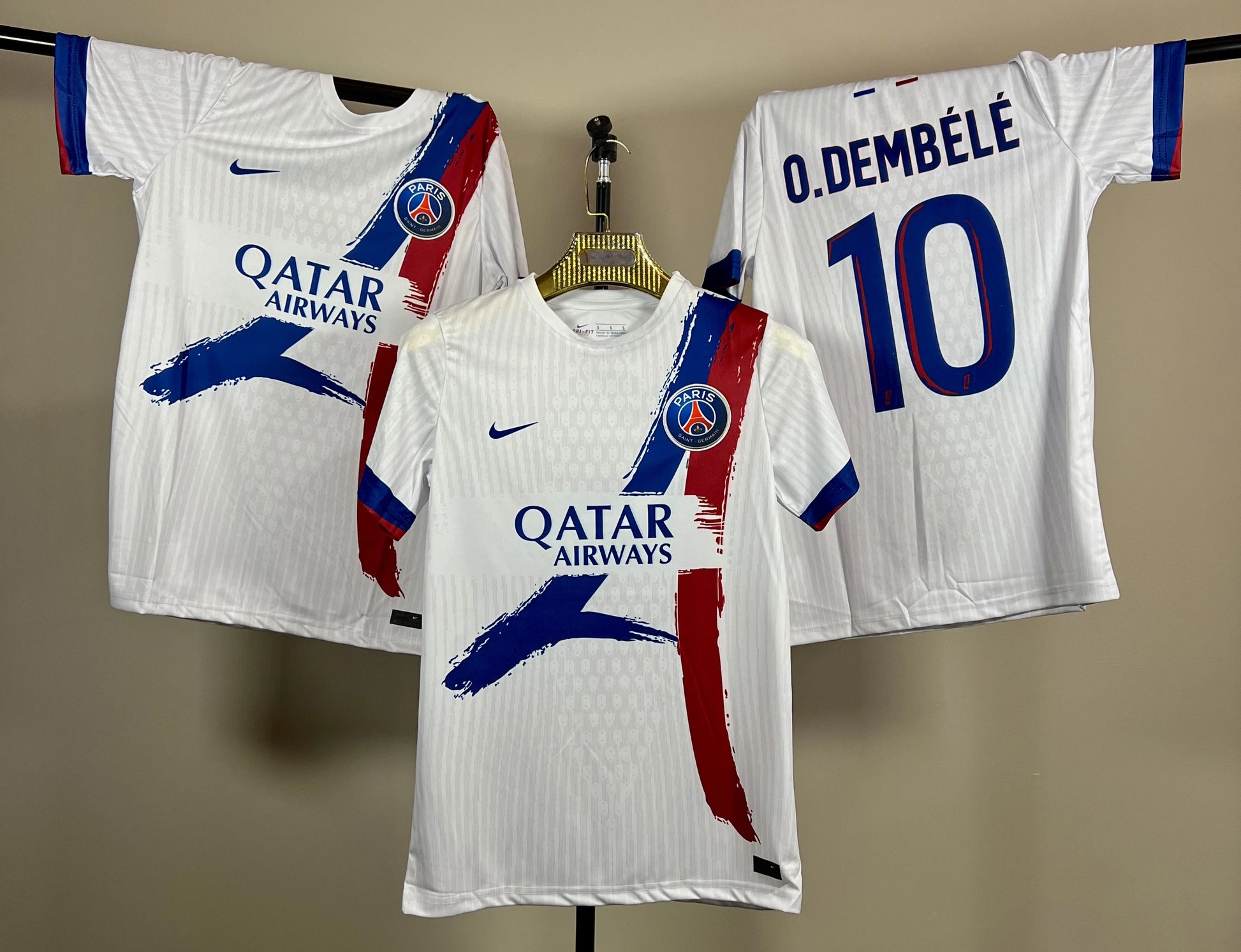 T-shirt PSG Blanc – Flocage Dembélé - Overdose Sport