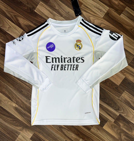 Pull Real Madrid Domicile Manches Longues 2025/2026 – Édition Officielle