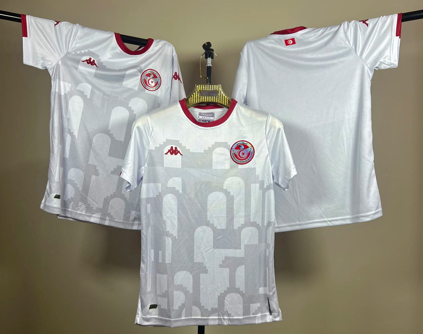 T-shirt Officiel Tunisie – Équipe Nationale Blanc