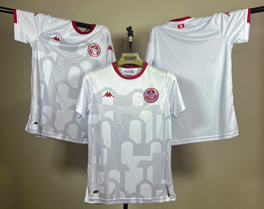 T-shirt Officiel Tunisie – Équipe Nationale Blanc