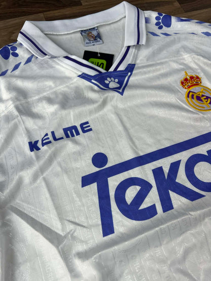 T-shirt vintage domicile rétro Kelme du Real Madrid, saison 1996/1997