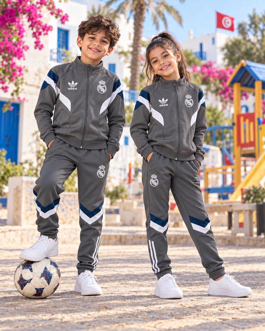 Tracksuit Enfant Real Madrid 2025/2026 – Gris
