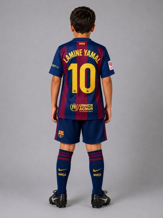 Tenue enfant FC Barcelone 2025-2026, Lamine Yamal 10
